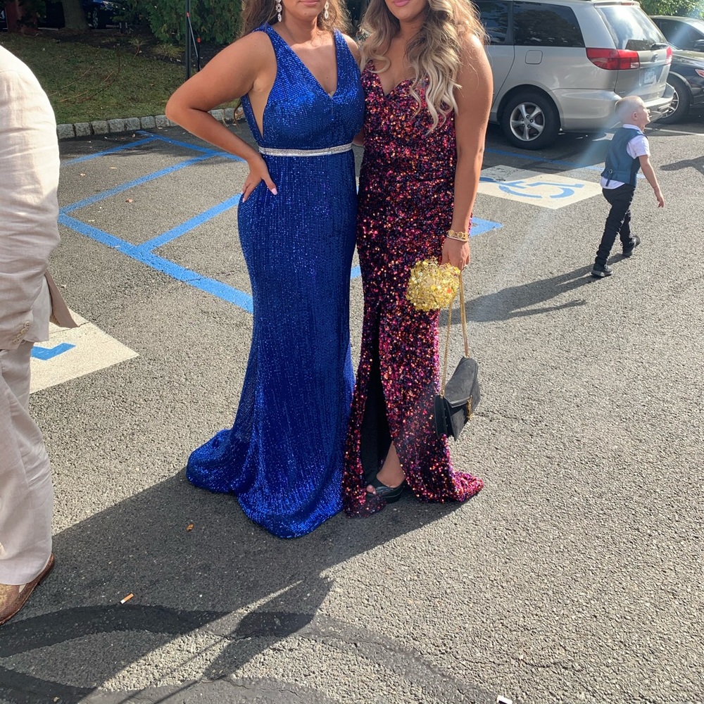 Royal blue JOVANI evening gown.